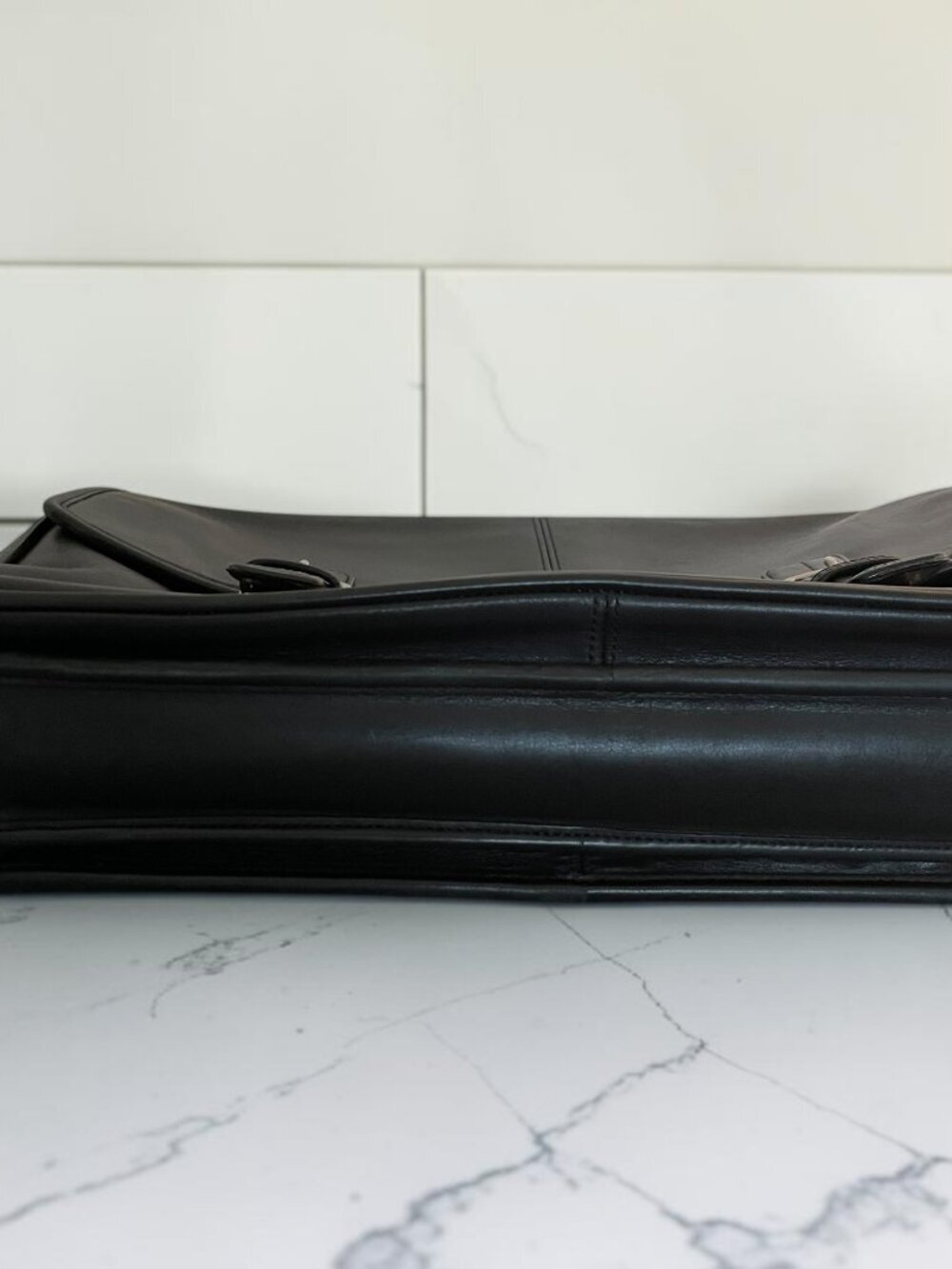 Vintage 2006 Coach Thompson 6455 Black Leather Executive Briefcase Messenger Bag - Picture 4 of 11